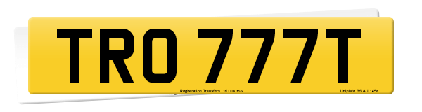 Registration number TRO 777T